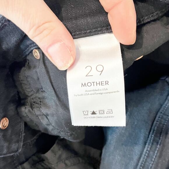 Mother The Mid Rise Dazzler Crop Ankle Jeans Not Guilty Wash Black 29 / 8 - Picture 4 of 12